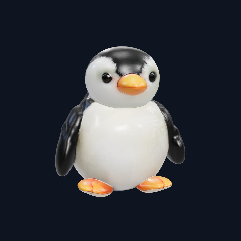 Penguin Plush Toy D Model Pack